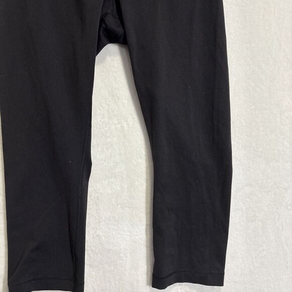 Lululemon Black Cropped Leggings Women’s Size 12 Nylon Lycra Activewear Yoga - Picture 5 of 14